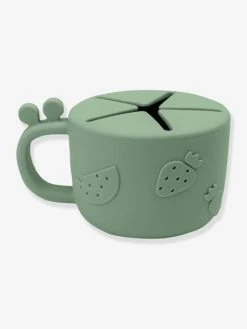 Tasse à Goûter DONE BY DEER Peekaboo Raffi En Silicone Vert - Done By Deer -Hape Boutique tasse a gouter done by deer peekaboo raffi en silicone 3