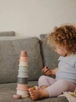 Tour à Empiler - MUSHIE Rose - Mushie 8 Tour à Empiler - MUSHIE Rose - Mushie -Hape Boutique tour a empiler mushie 2