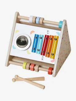 Triangle D'activités Musicales En Bois FSC® Beige - Vertbaudet -Hape Boutique triangle dactivites musicales en bois fsc 4